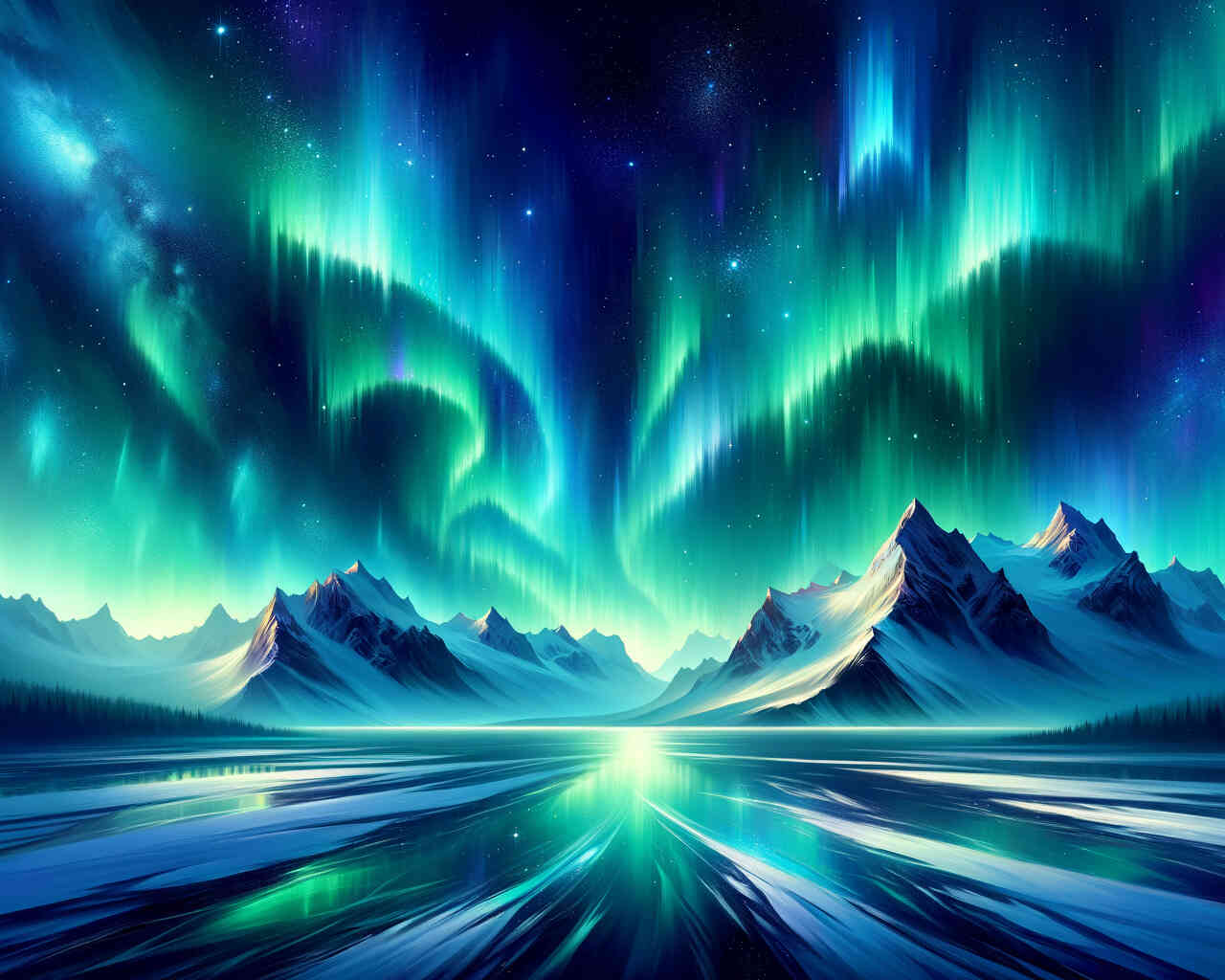 Diamond Painting - Polarlichterstreifen