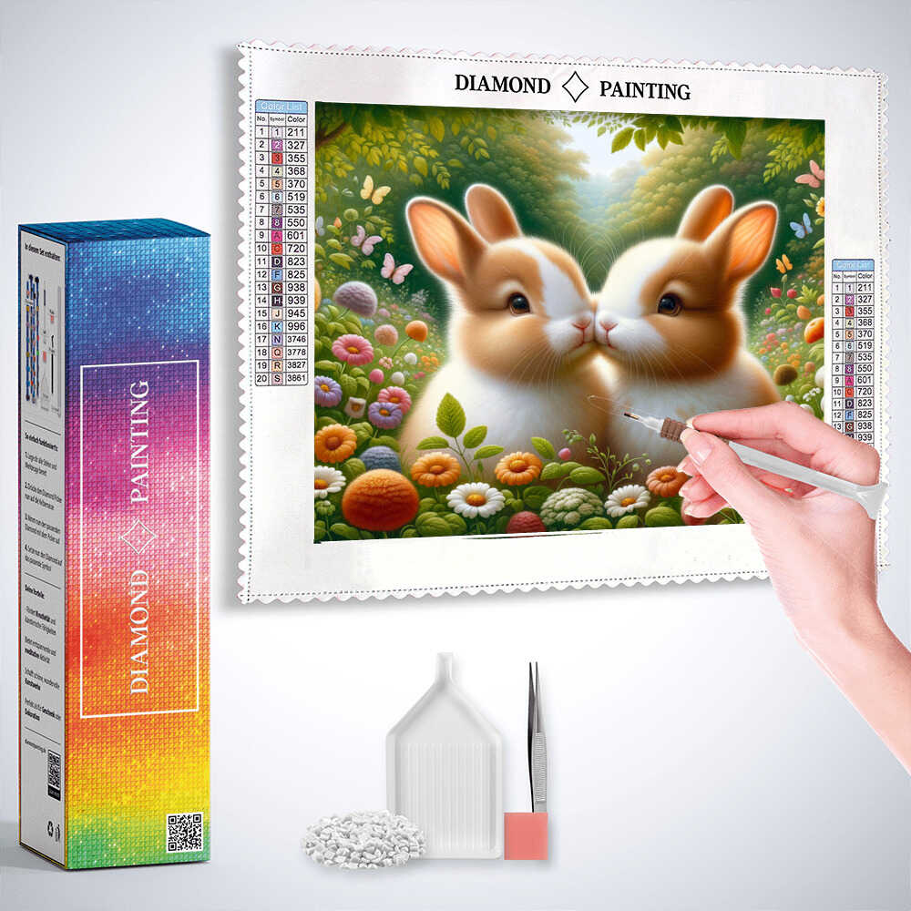 Diamond Painting - Hasengeschwister