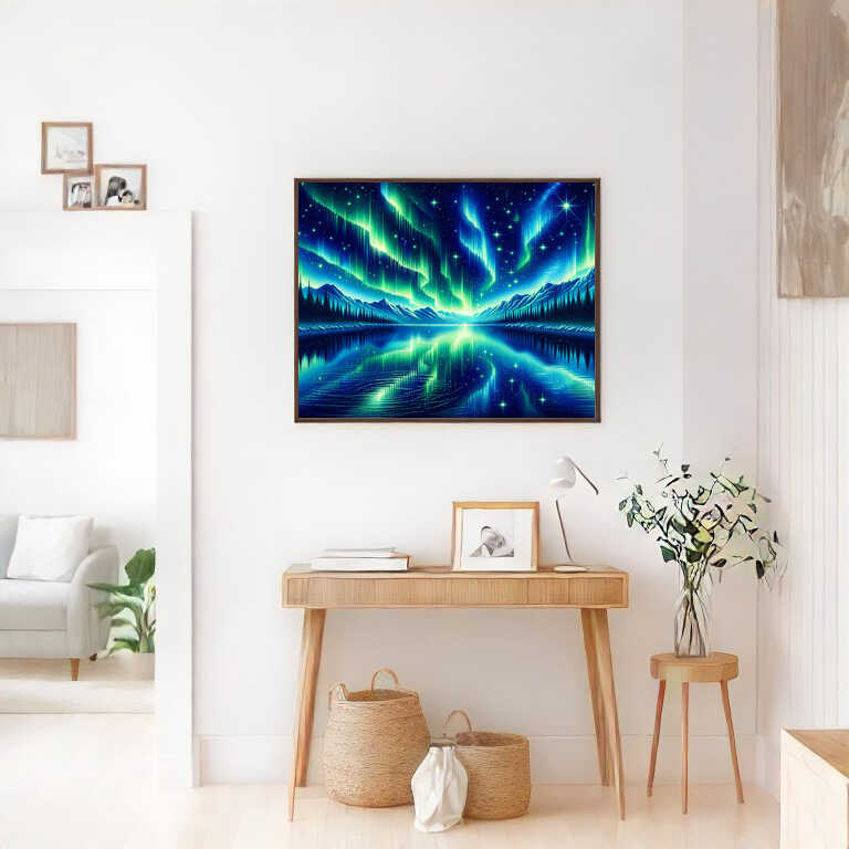 Diamond Painting - Polarlichter See