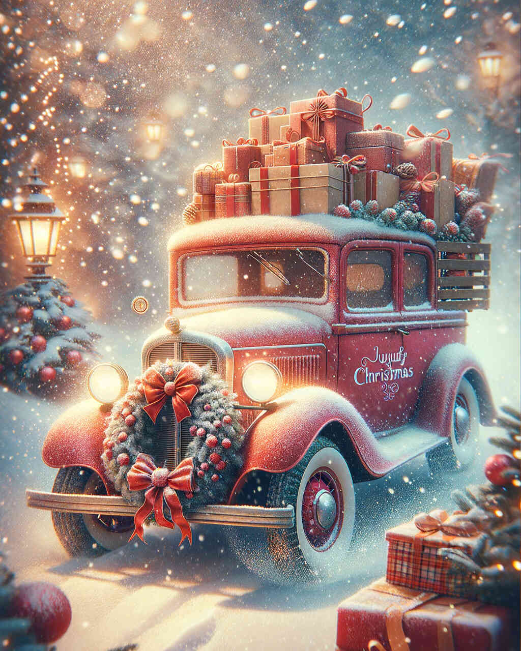 Diamond Painting - Weihnachtsauto Geschenke