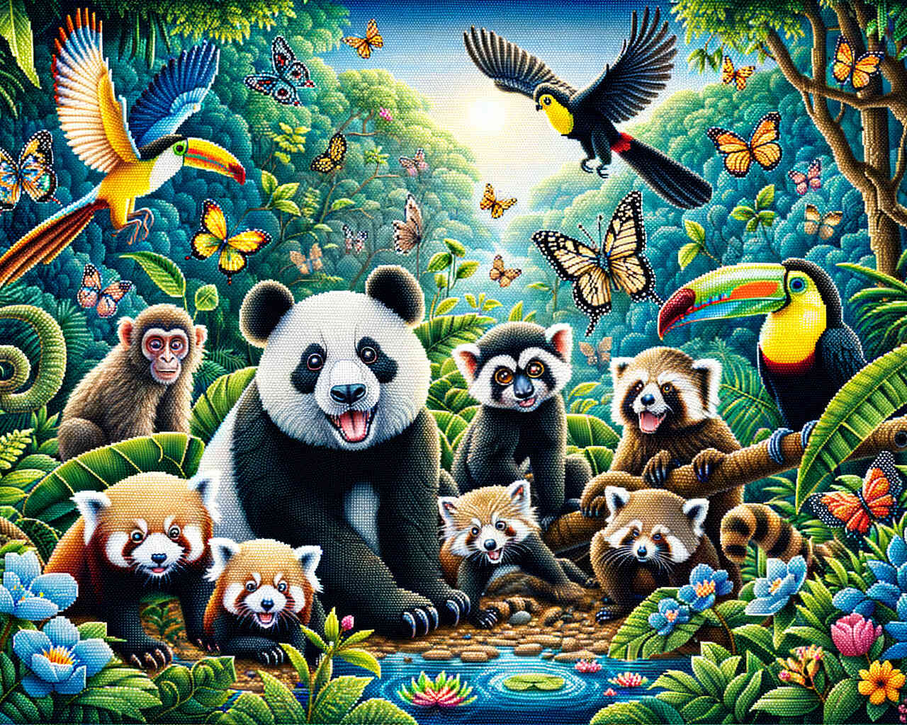 Diamond Painting - Urwald Freunde