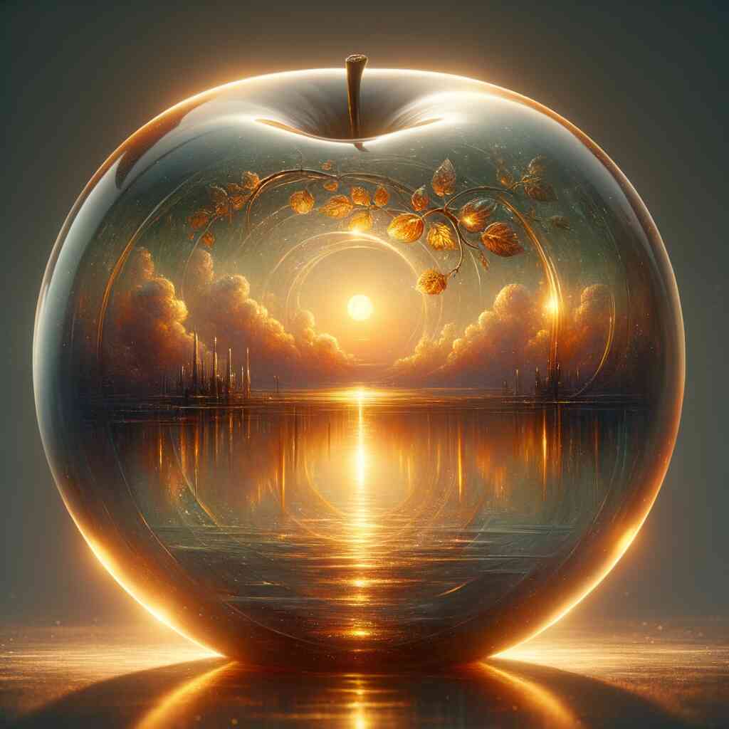 Diamond Painting - Glas Apfel Abendstimmung