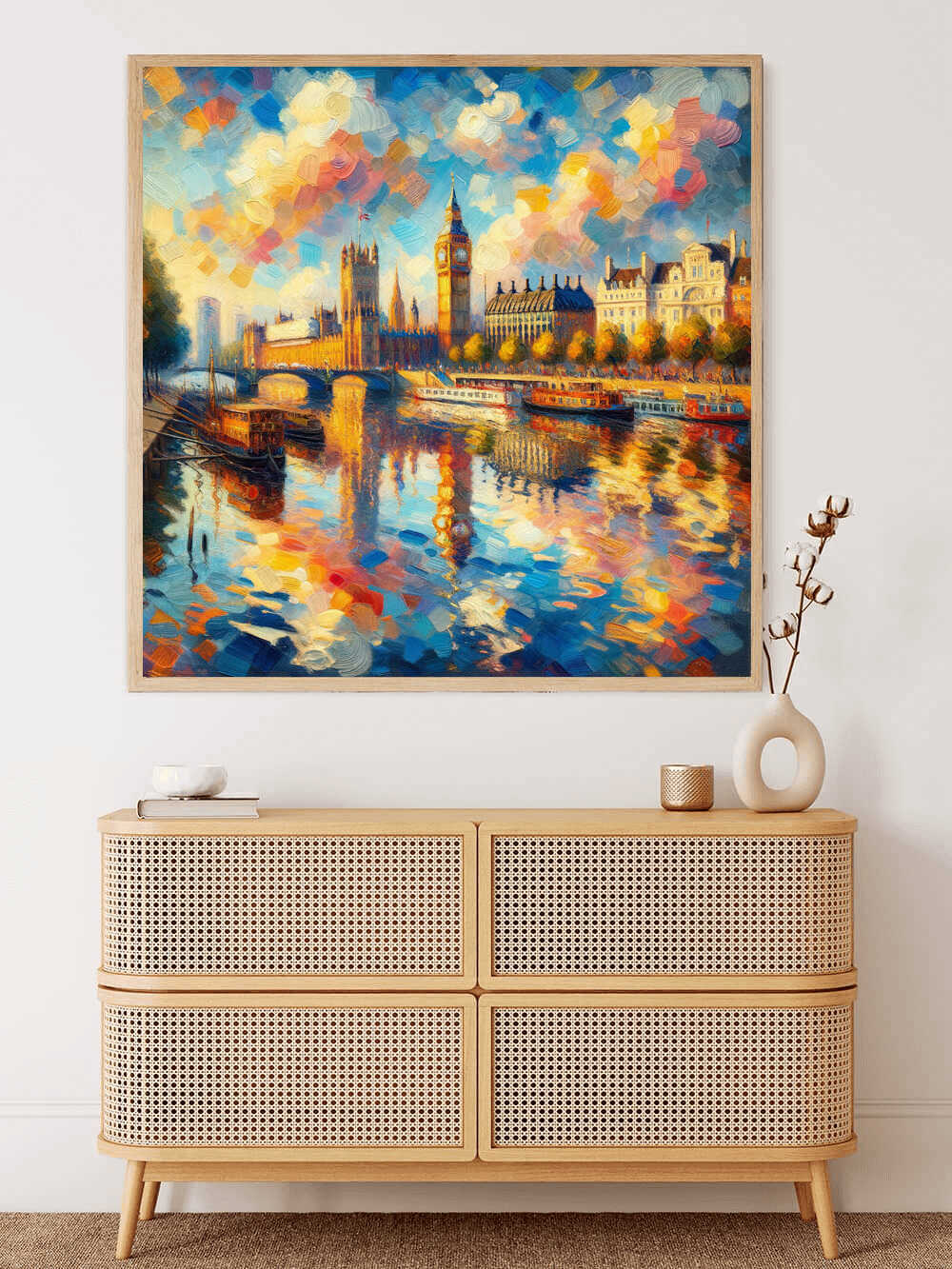 Diamond Painting - Fluss der Farben: London in Abendglut