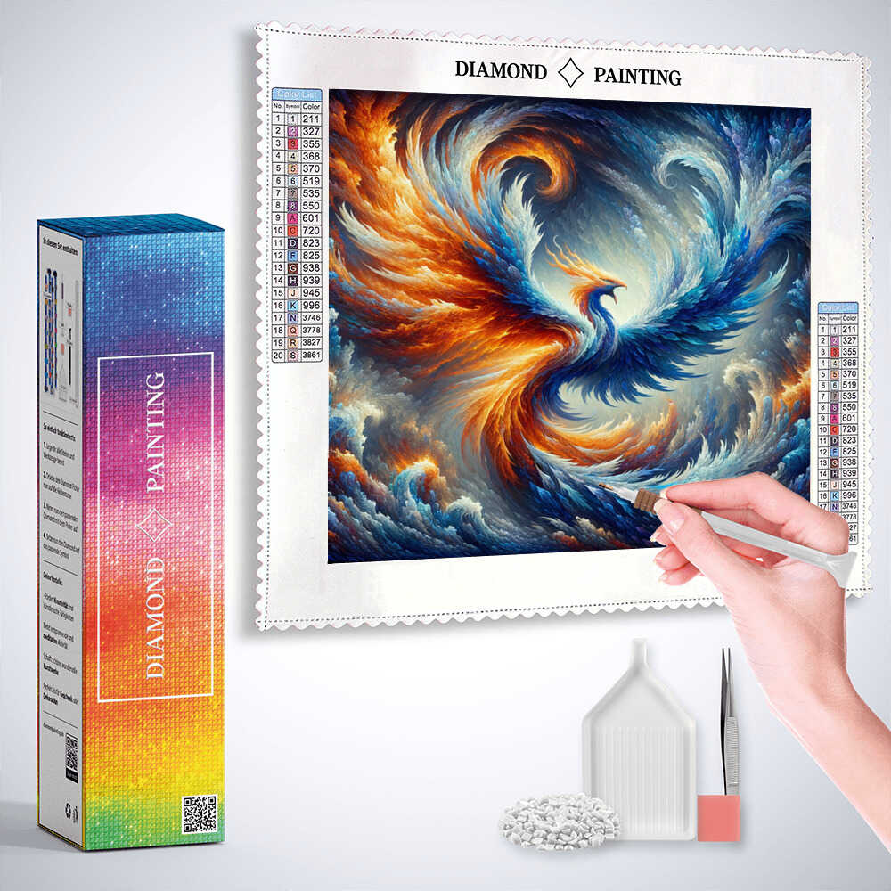 Diamond Painting - Phönix Wasser und Feuer