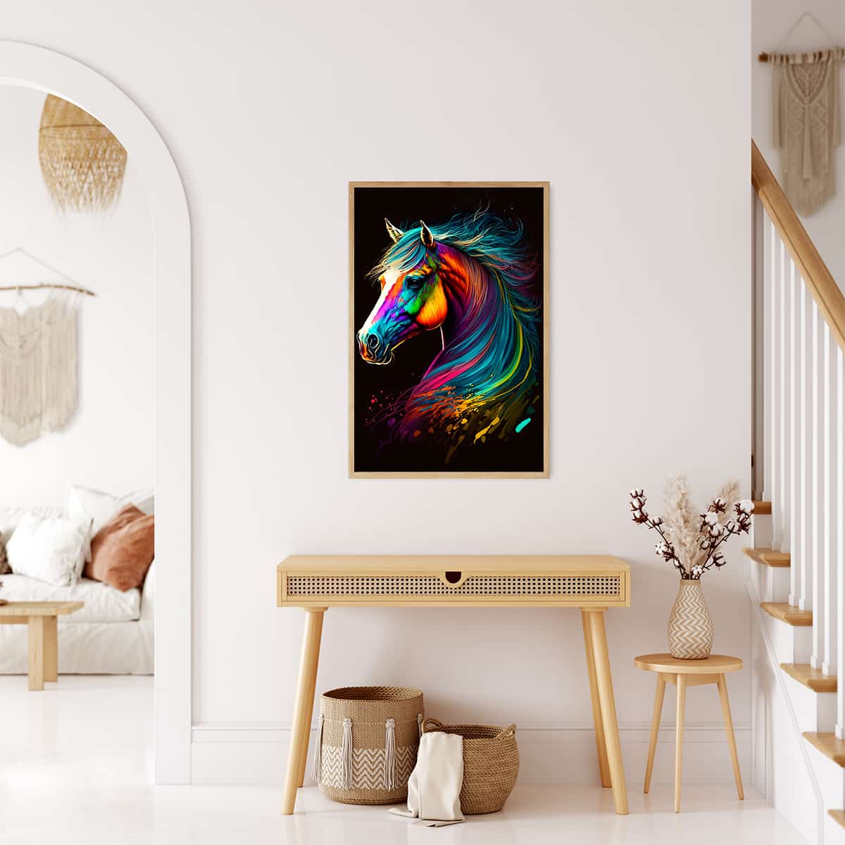 AB Diamond Painting - Pferd seitlich bunt - gedruckt in Ultra-HD - AB Diamond, Neu eingetroffen, Pferd, Tiere, Vertikal