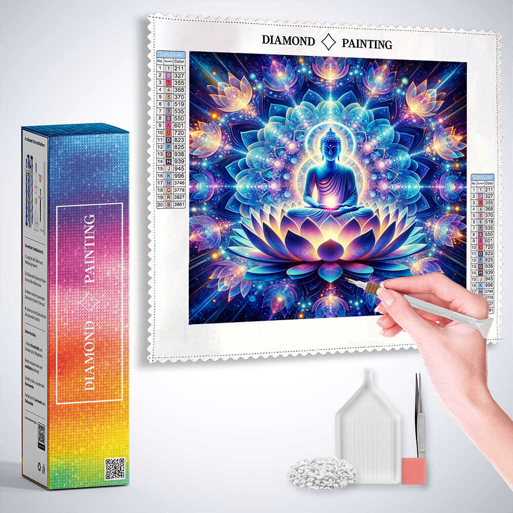 Diamond Painting - Lotusblumen Buddha