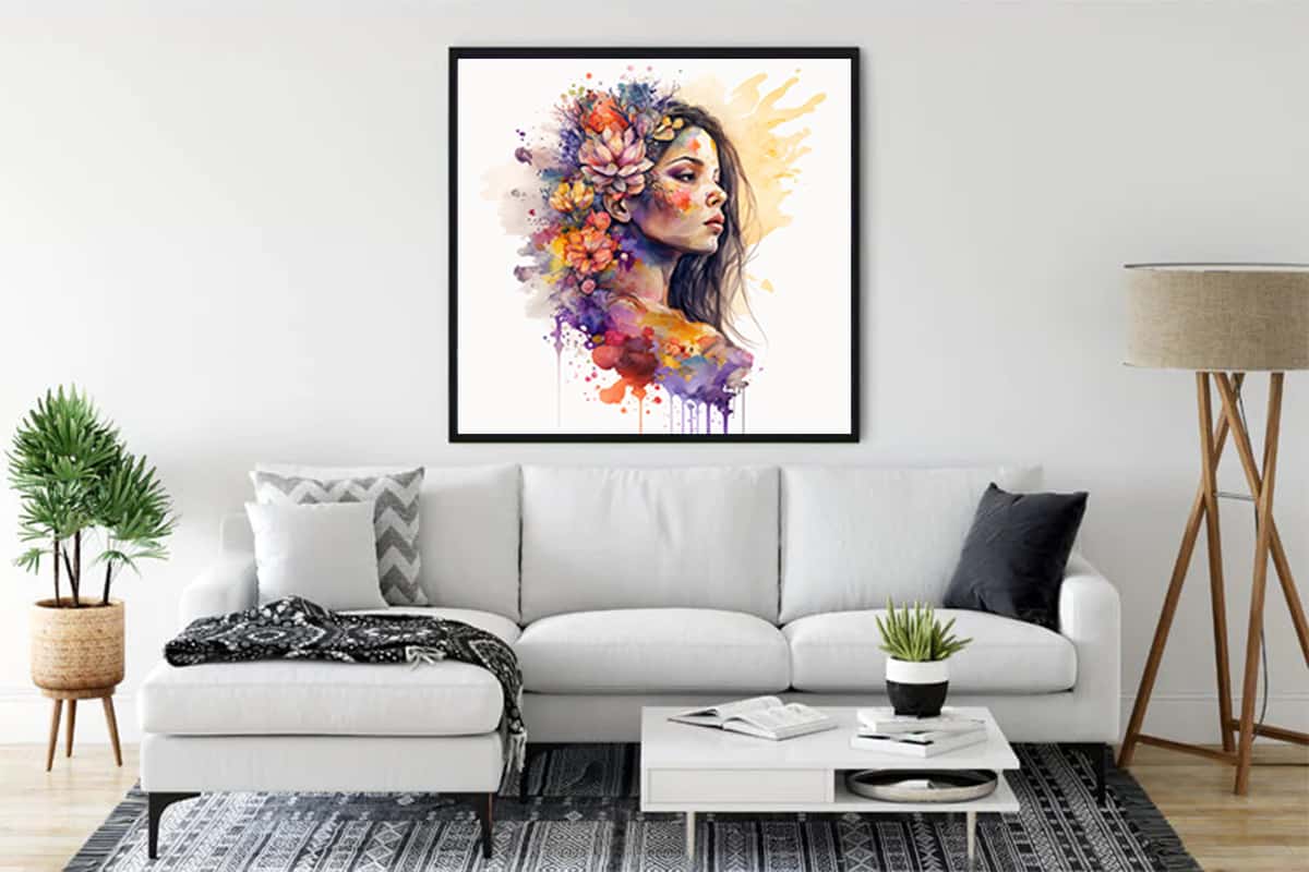 Diamond Painting - Mystische Schönheit - gedruckt in Ultra-HD - Aquarell, Frauengesichter, Menschen, Neu eingetroffen, Quadratisch