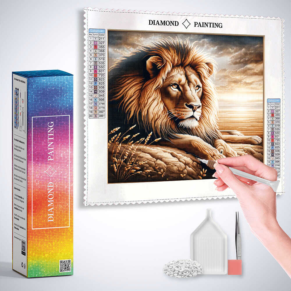 Diamond Painting - Entspannter Löwe