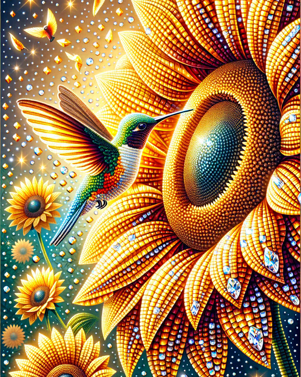 Diamond Painting - Sonnenblume Kolibri