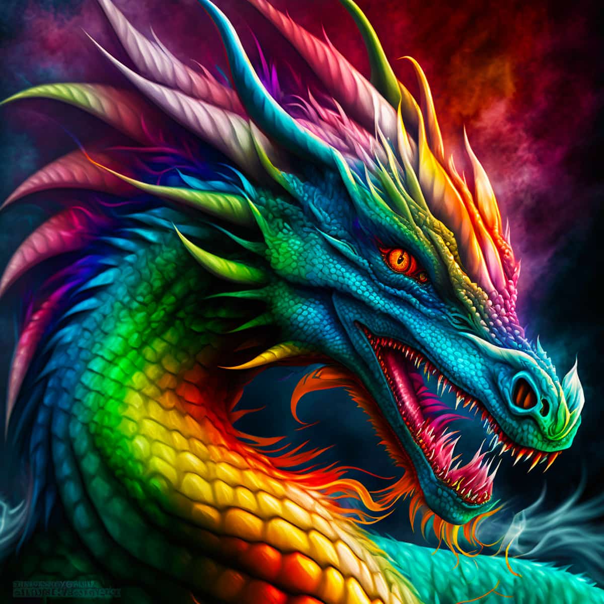 Diamond Painting - Eisschwingen - gedruckt in Ultra-HD - Drachen, Fantasy, Neu eingetroffen, Quadratisch