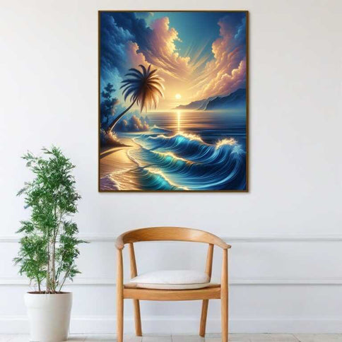 Diamond Painting - Sanfter Wellengang Abend