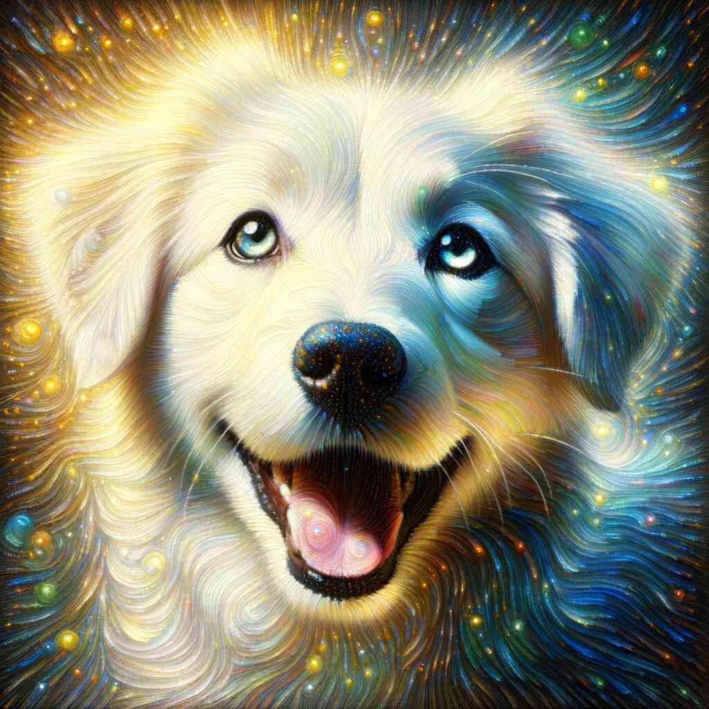 Diamond Painting - Weißer Hund