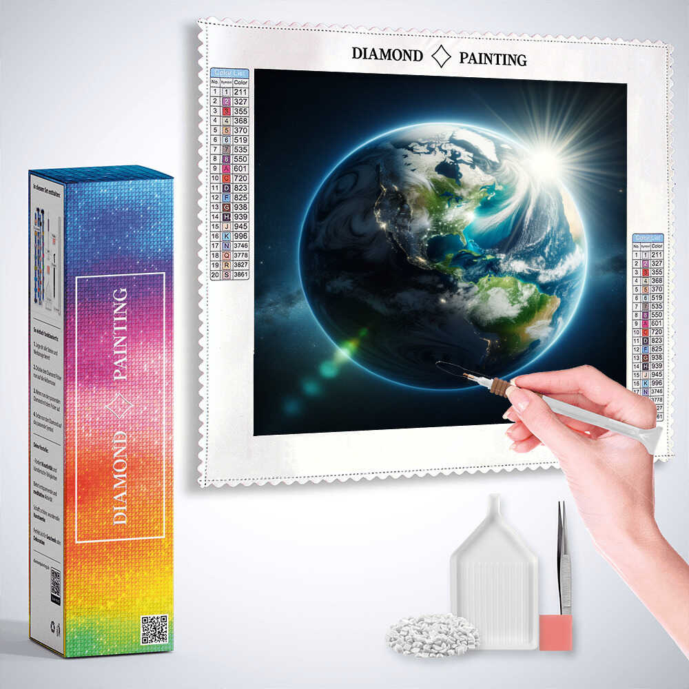 Diamond Painting - Erwachen des Blauen Planeten