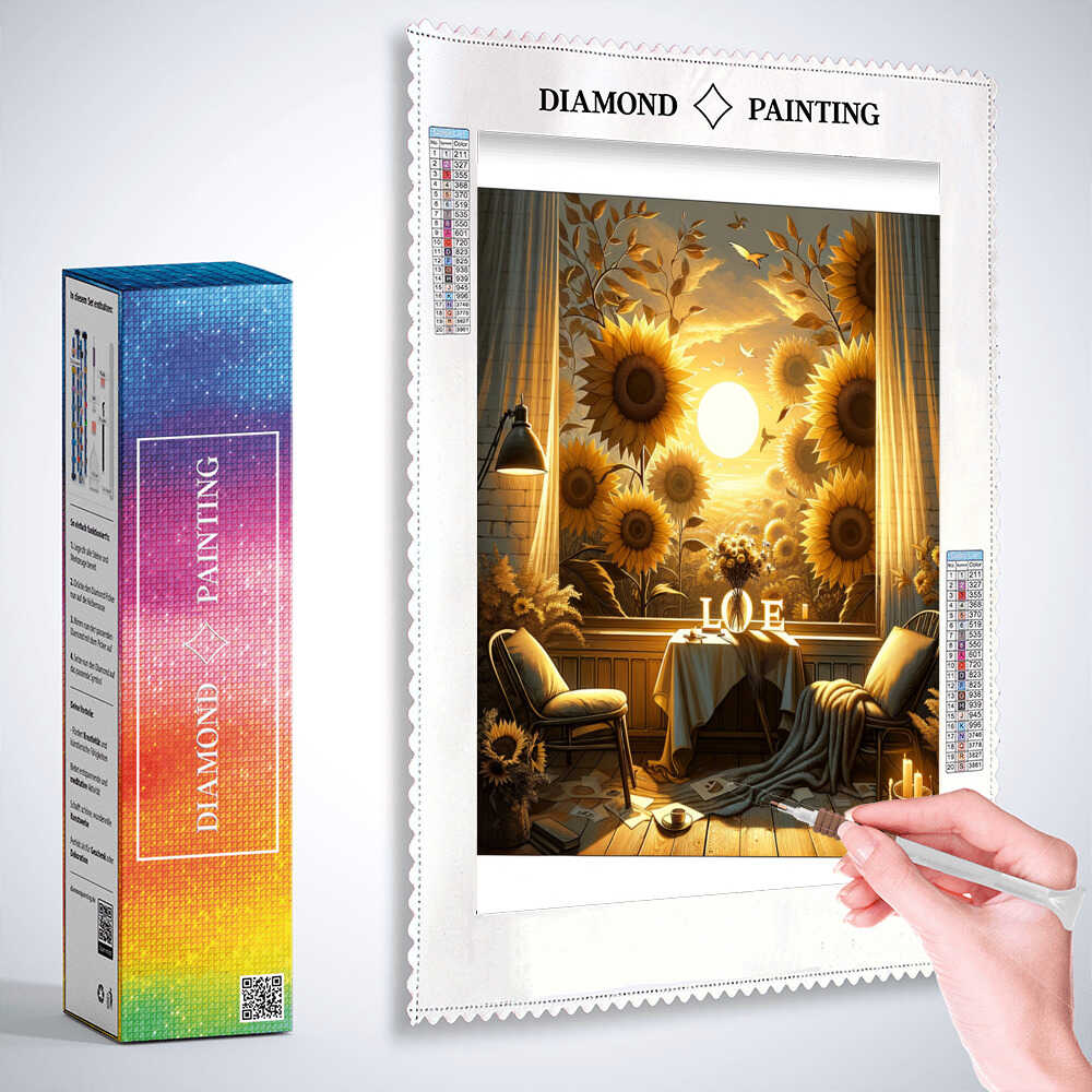 Diamond Painting - Love Sonnenblumen