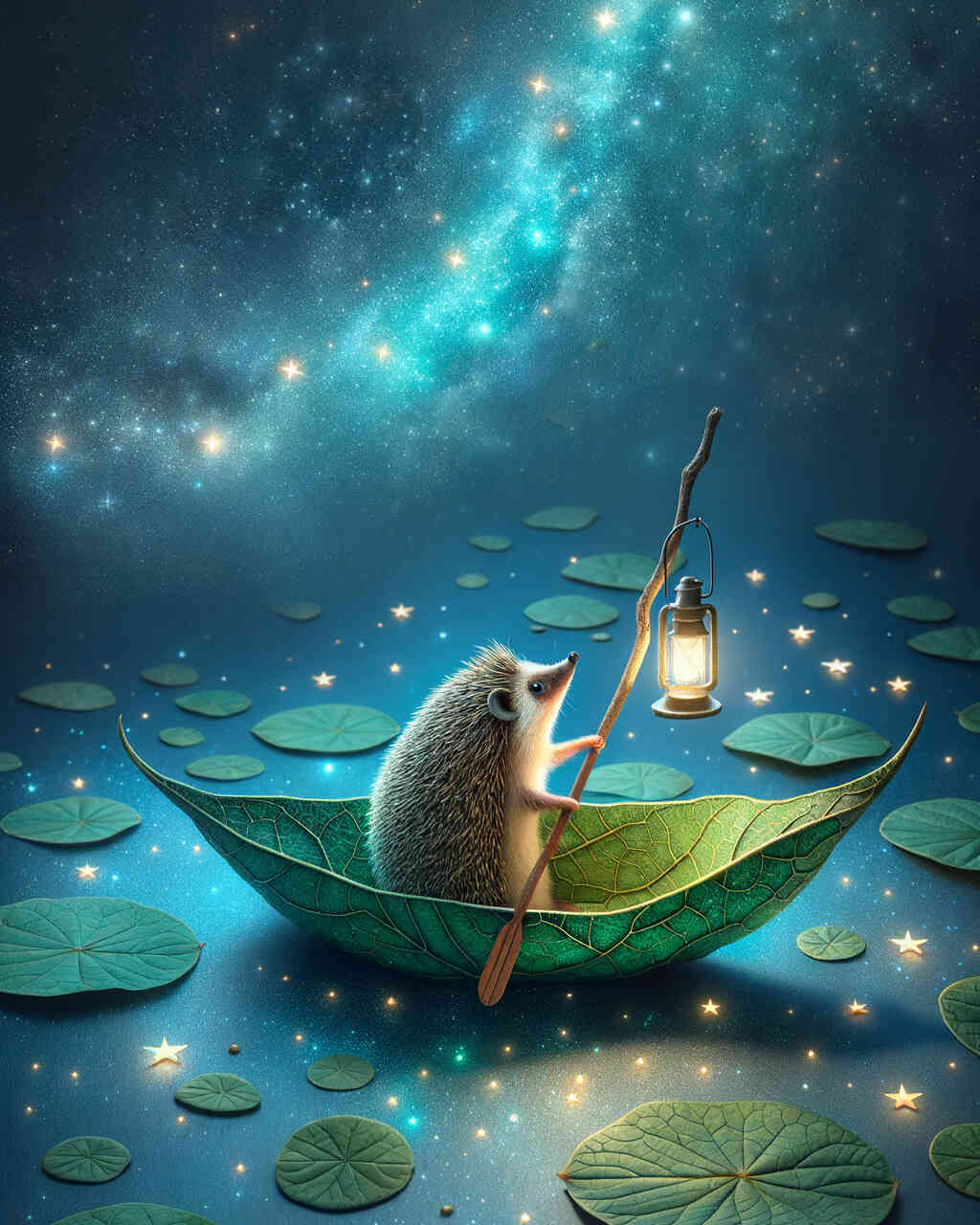 Diamond Painting - Igel im Boot