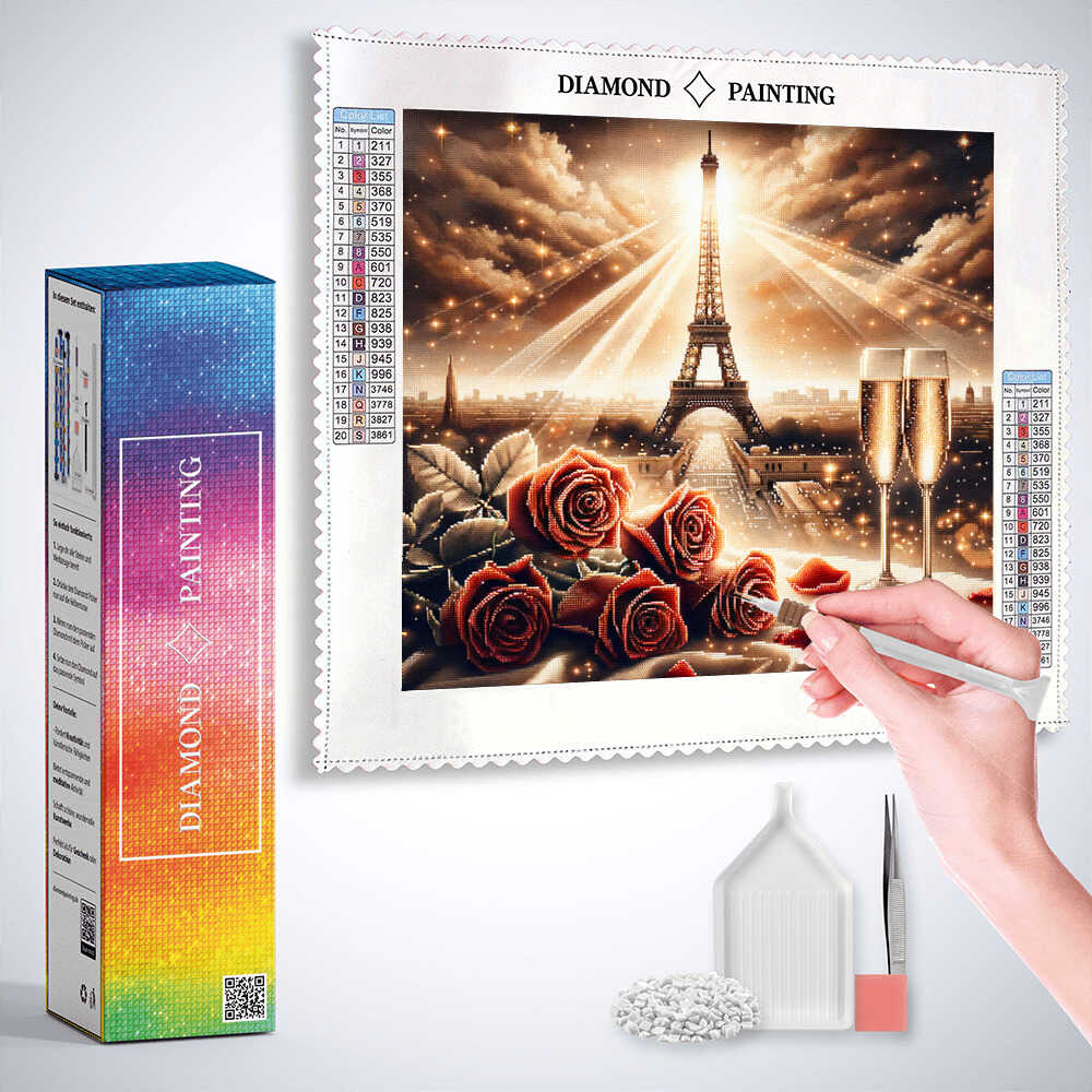 Diamond Painting - Eifelturm, Romantisch