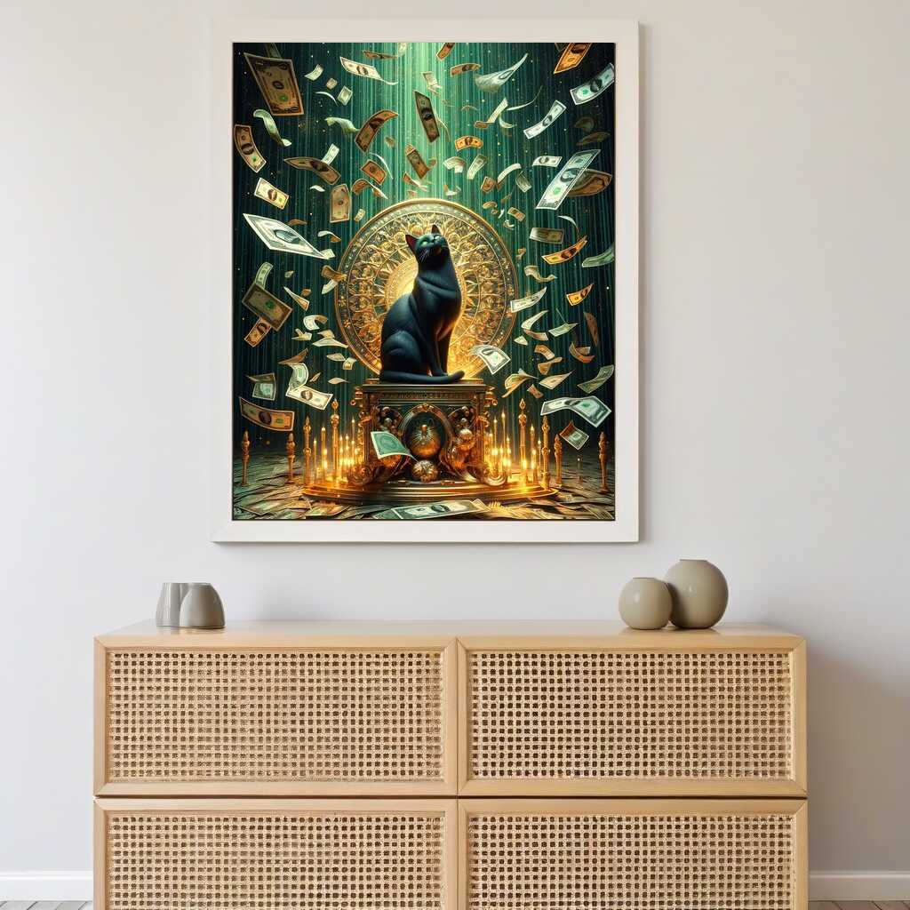 Diamond Painting - Geldregen Katze