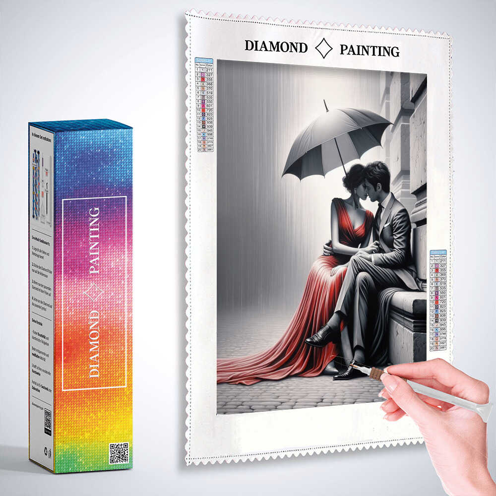 Diamond Painting - Pärchen auf der Mauer