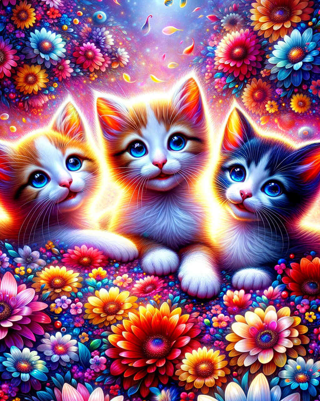 Diamond Painting - Katzentrio