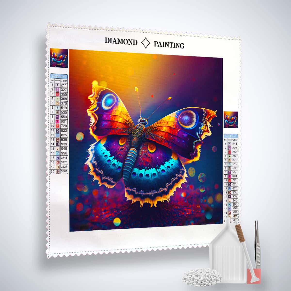 AB Diamond Painting - Schmetterling im Sonnenlicht - gedruckt in Ultra-HD - AB Diamond, Neu eingetroffen, Quadratisch, Schmetterling, Tiere