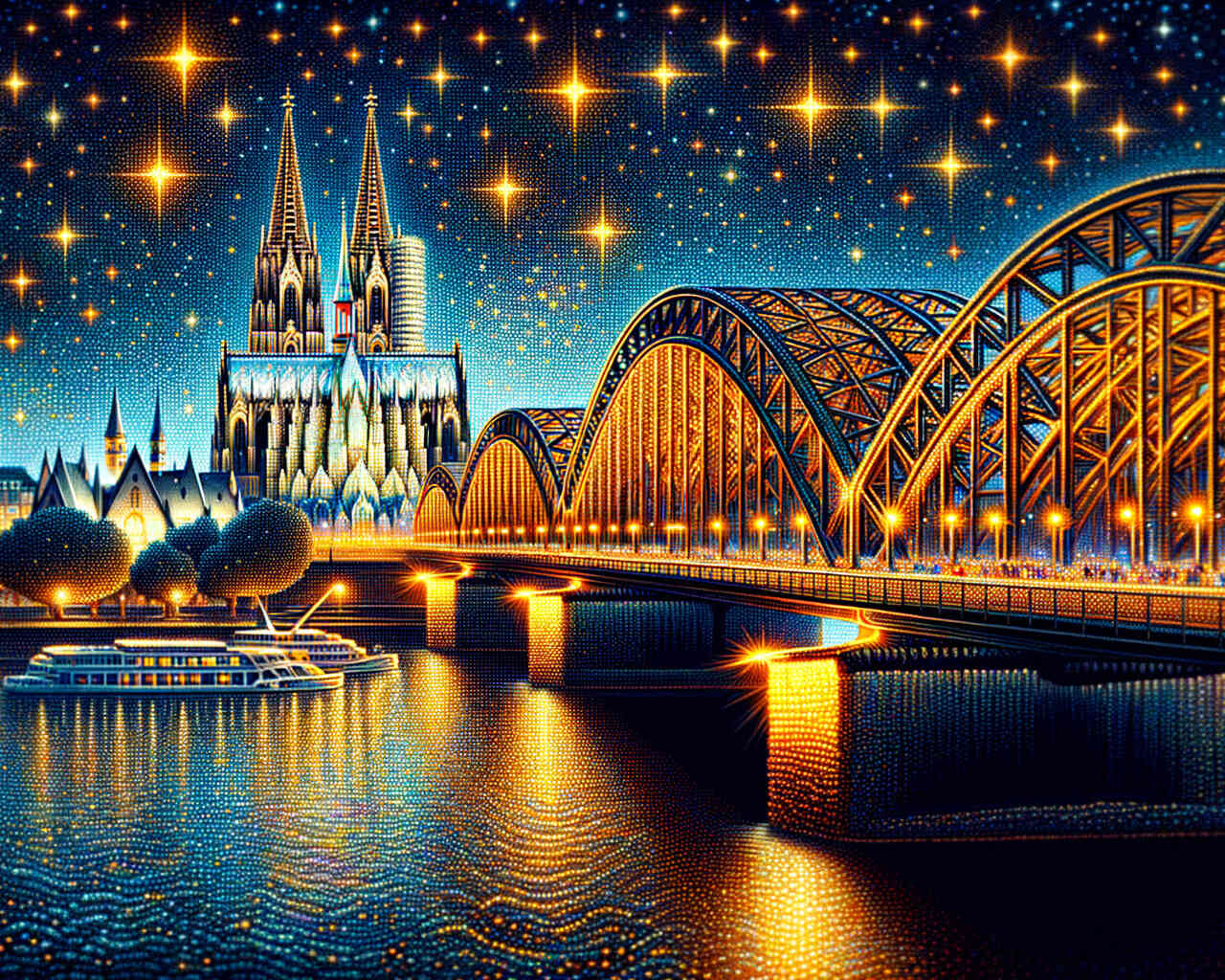 Diamond Painting - Stadtbild, Köln