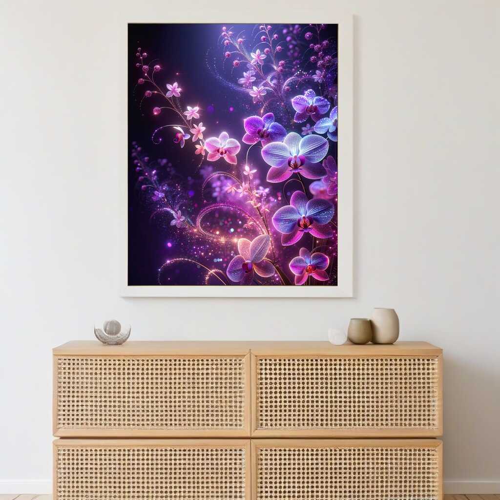 Diamond Painting - Lila rosa Orchidee