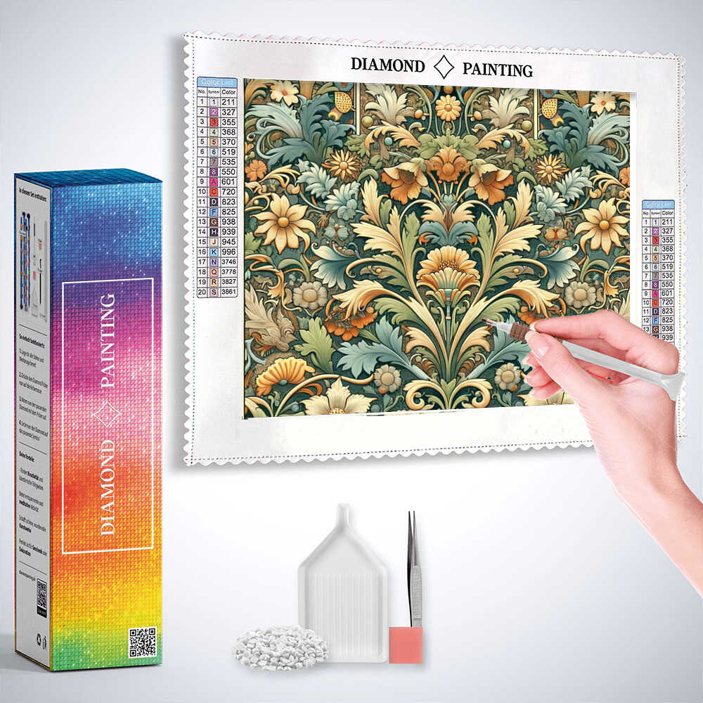 Diamond Painting - Goldene Lilien
