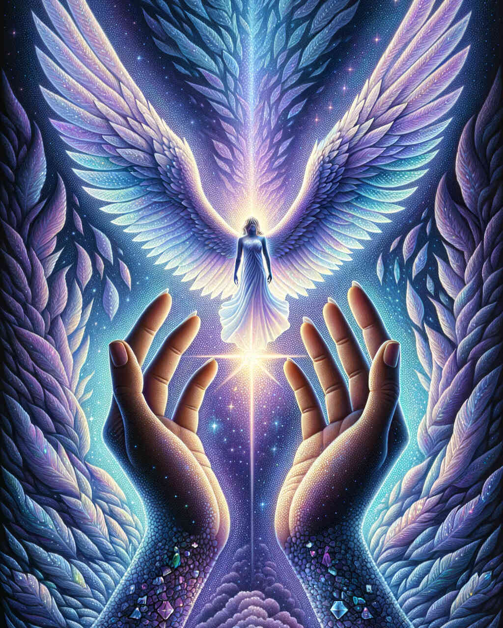 Diamond Painting - Hände Flügel