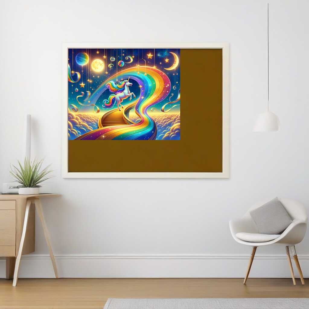 Diamond Painting - Regenbogeneinhorn im Zauberwald