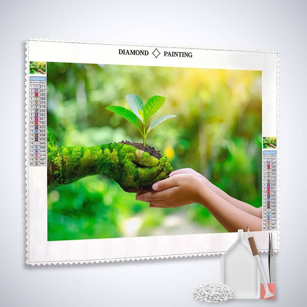 Diamond Painting - Landschaft in der Hand - gedruckt in Ultra-HD - bestseller, fantasy, landschaft, menschen, Natur