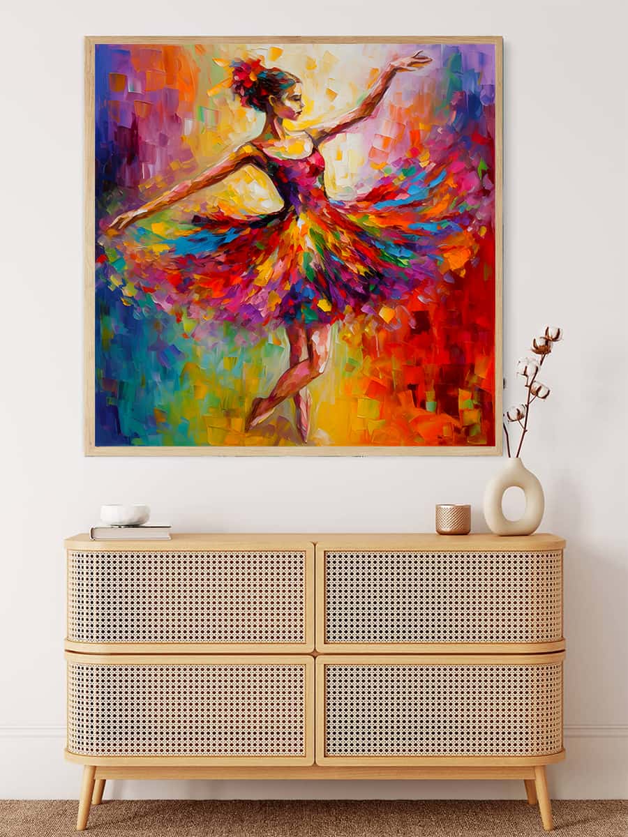 AB Diamond Painting - Farbtanz Frau - gedruckt in Ultra-HD - AB Diamond, Ballerina, Menschen, Neu eingetroffen, Quadratisch