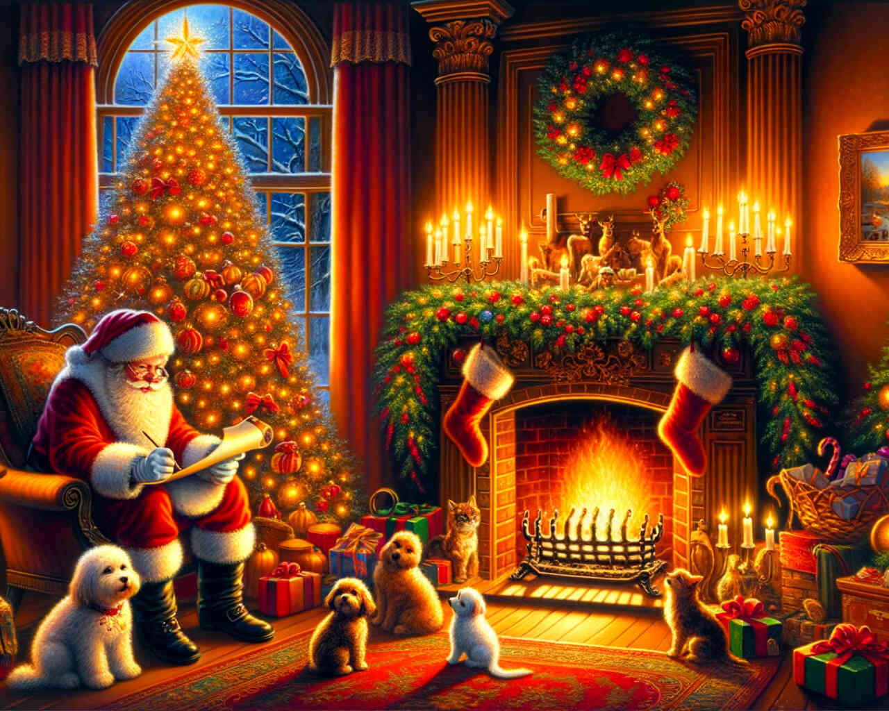 Diamond Painting - Weihnachten am Kamin
