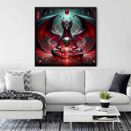 Diamond Painting - Totenkopf Drache