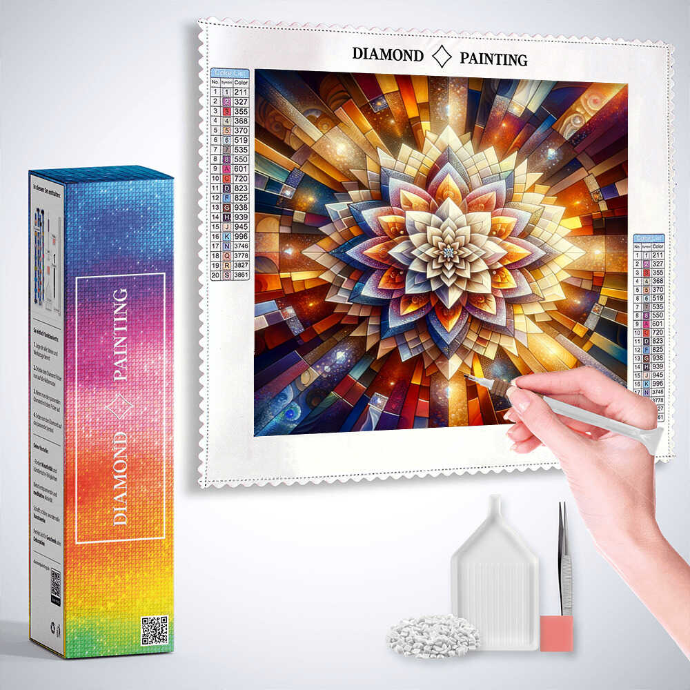Diamond Painting - Mandala, Blume