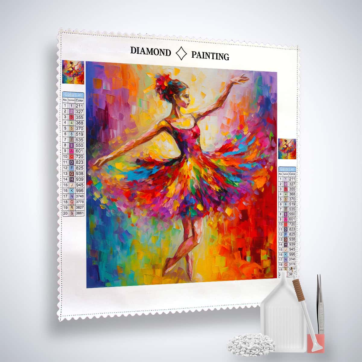 Diamond Painting - Abstrakter Tanz - gedruckt in Ultra-HD - Abstrakt, Menschen, Neu eingetroffen, Quadratisch