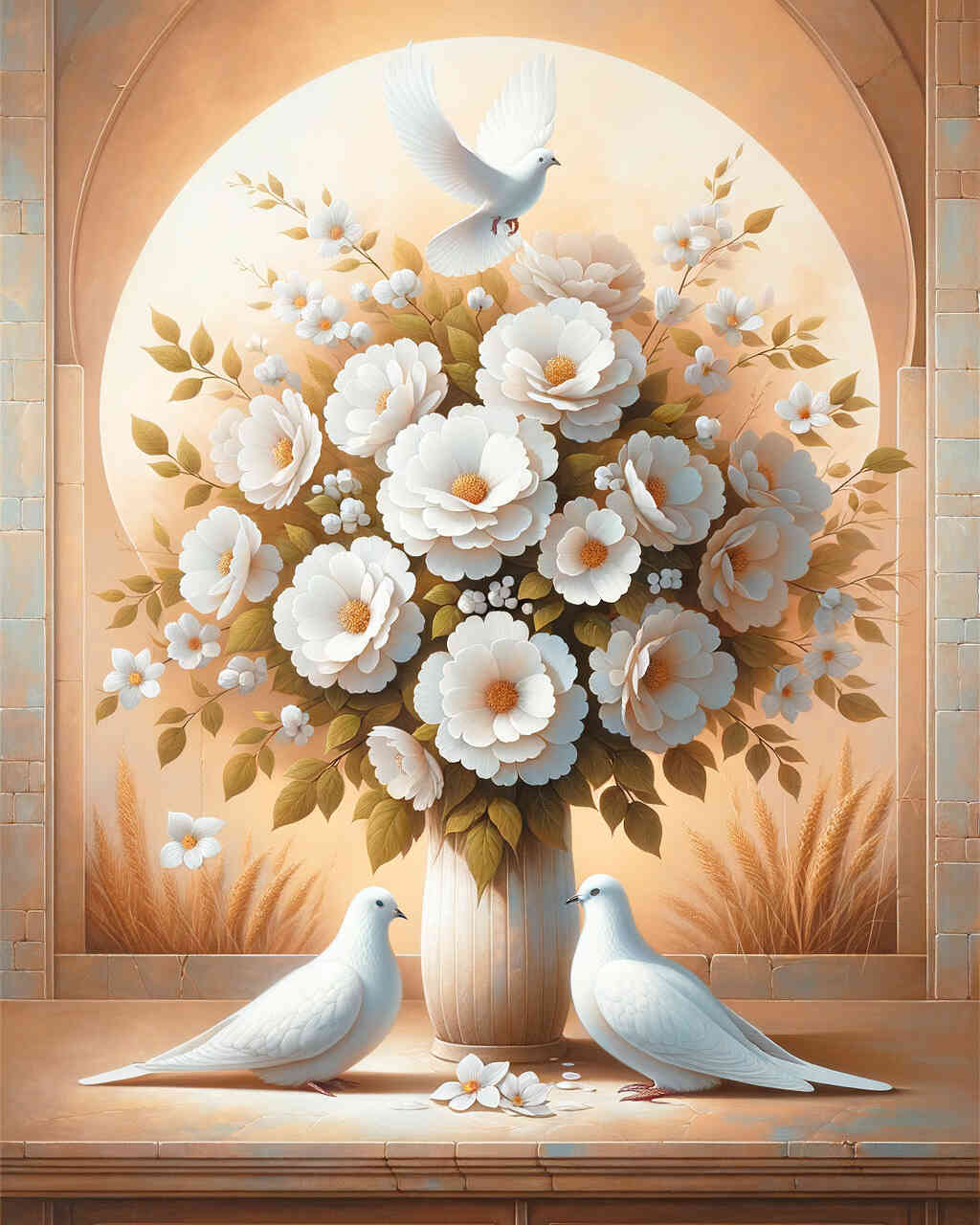 Diamond Painting - Friedenstauben Pärchen