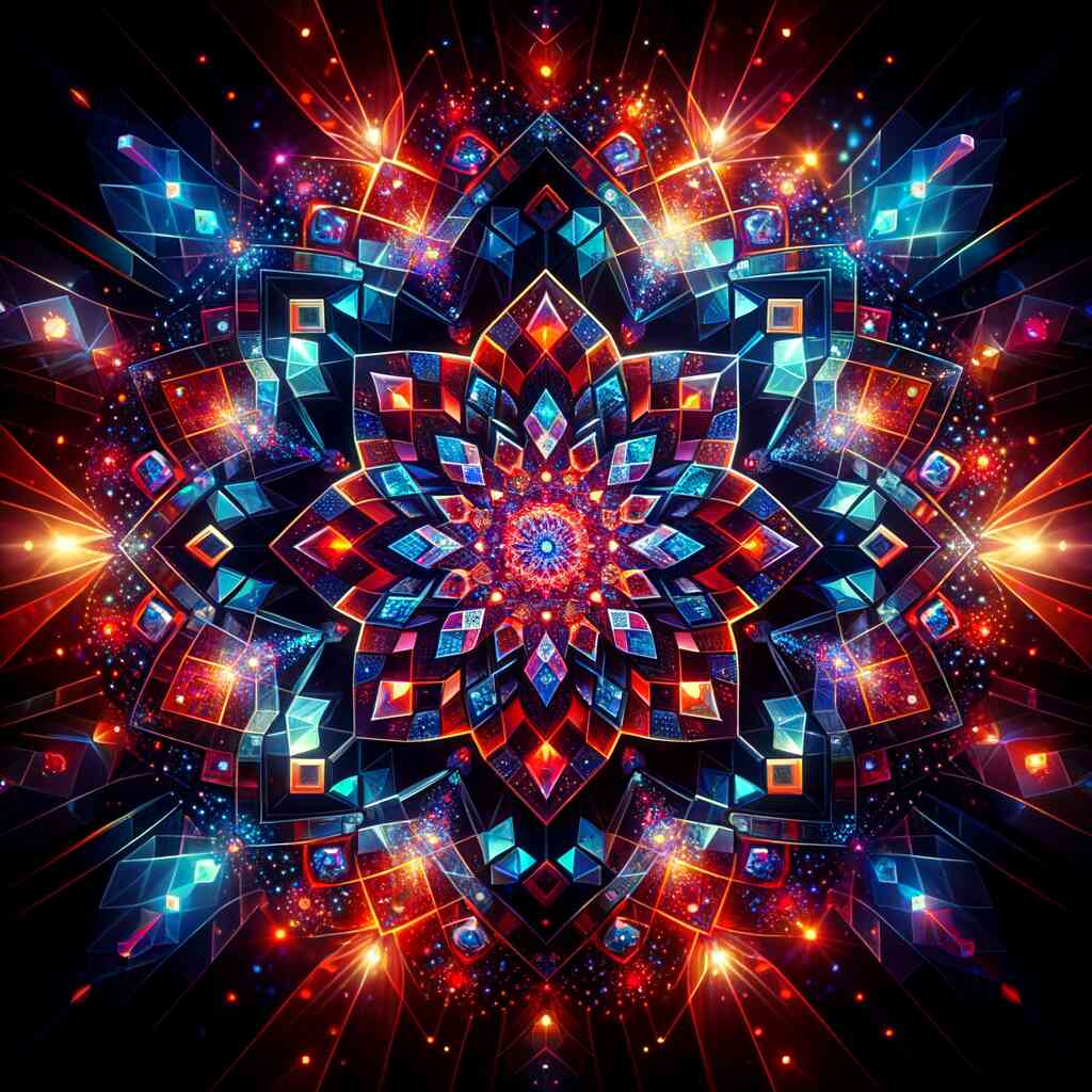Diamond Painting - Mandala bunt auf Schwarz