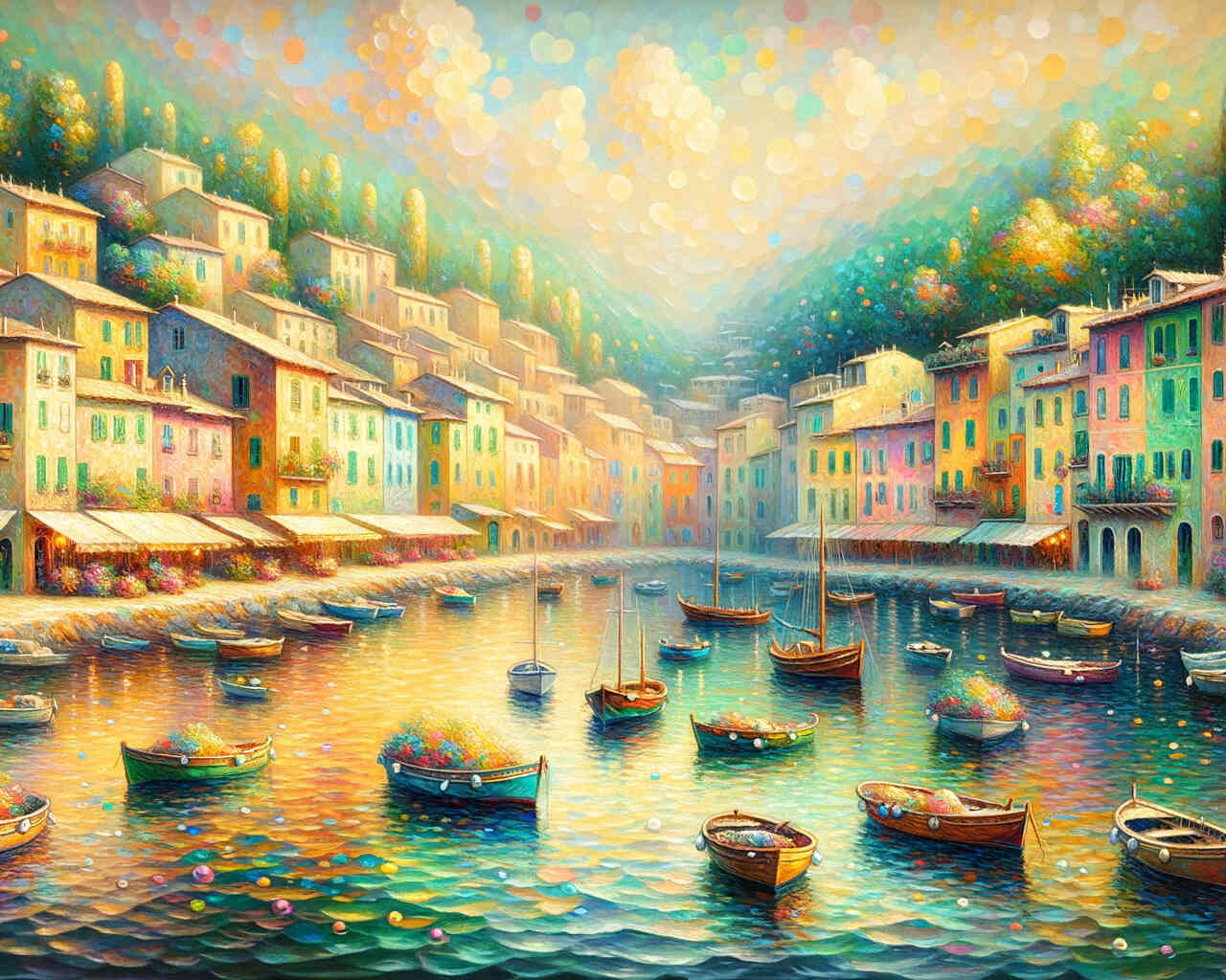 Diamond Painting - Ein Hafen voller Boote
