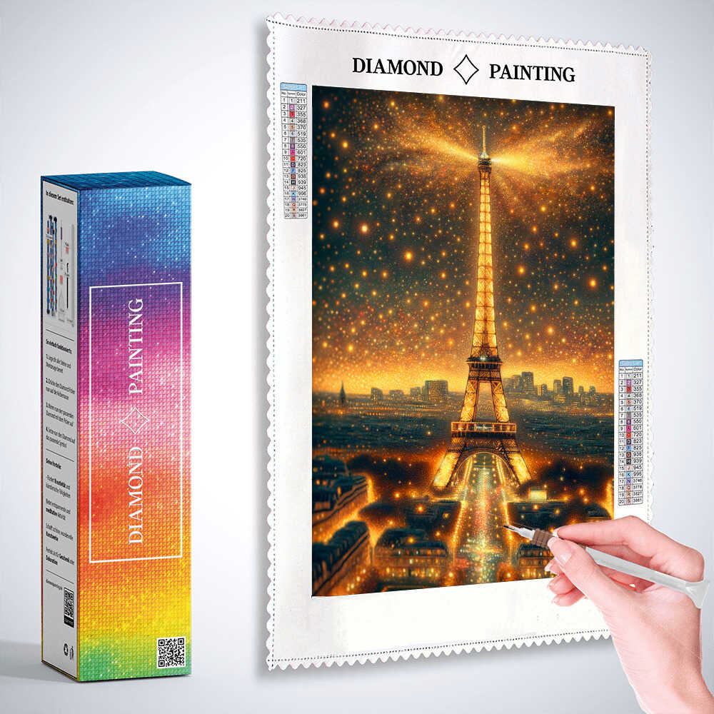 Diamond Painting - Strahlender Eiffelturm Paris