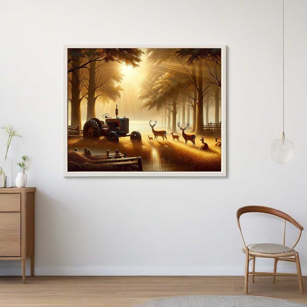 Diamond Painting - Hirsche Traktor