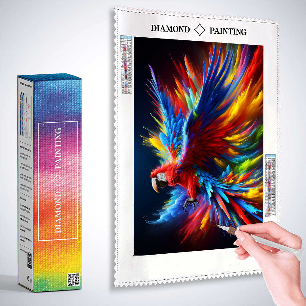 Diamond Painting - Papagei, Farbe
