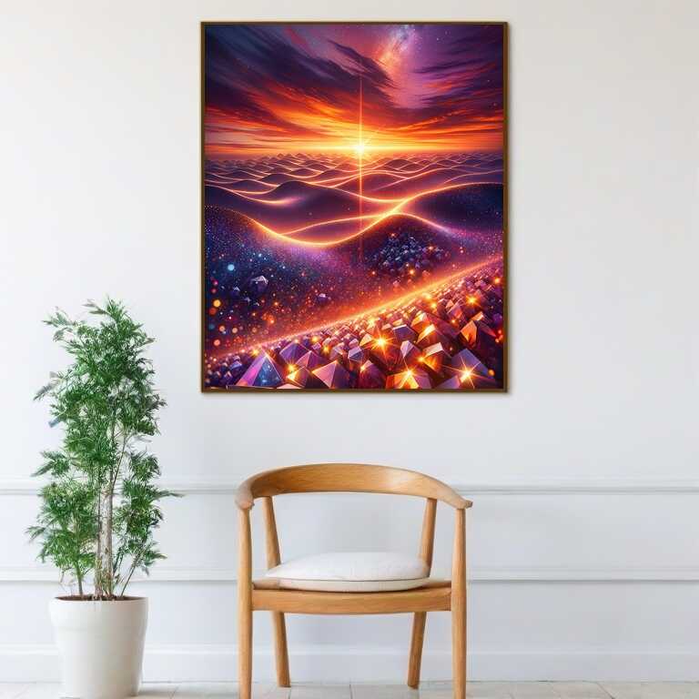 Diamond Painting - Sonnenuntergang, Dünen