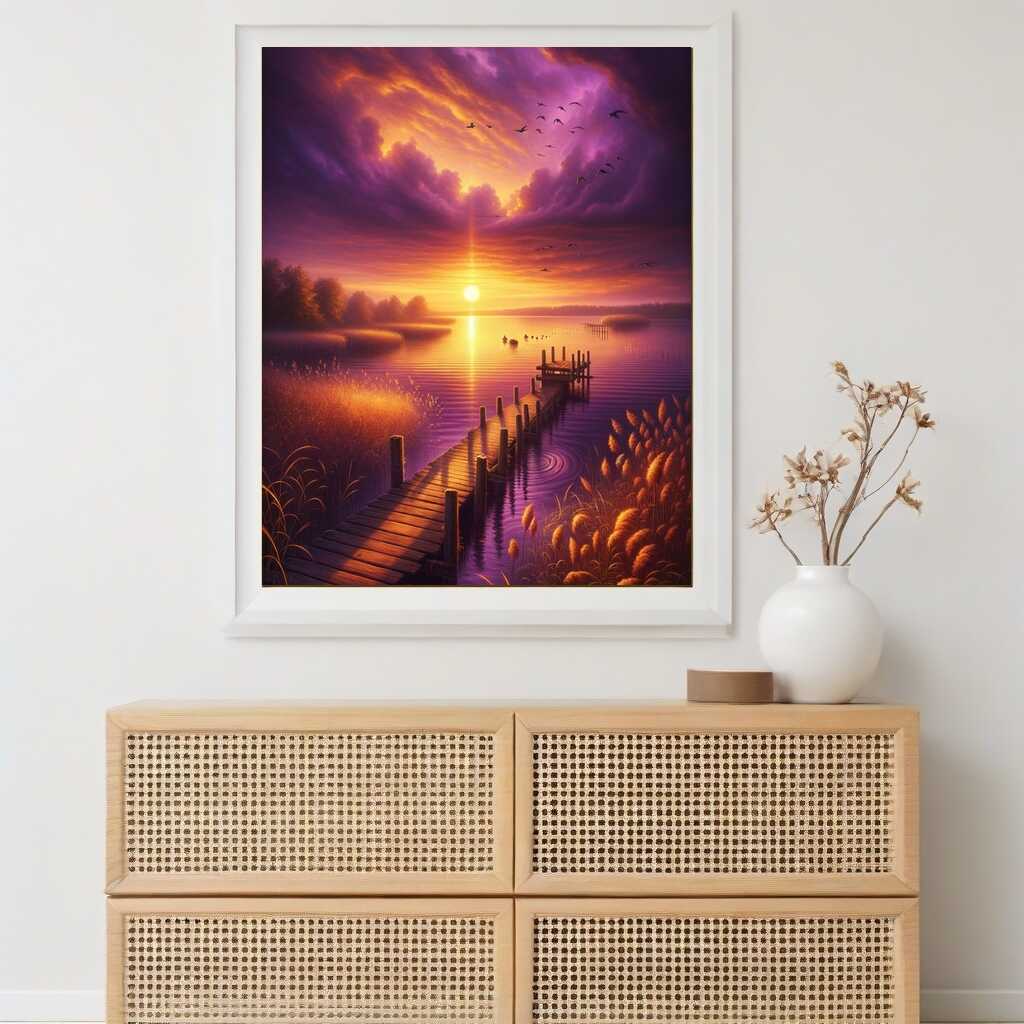Diamond Painting - Sonnenuntergang am See
