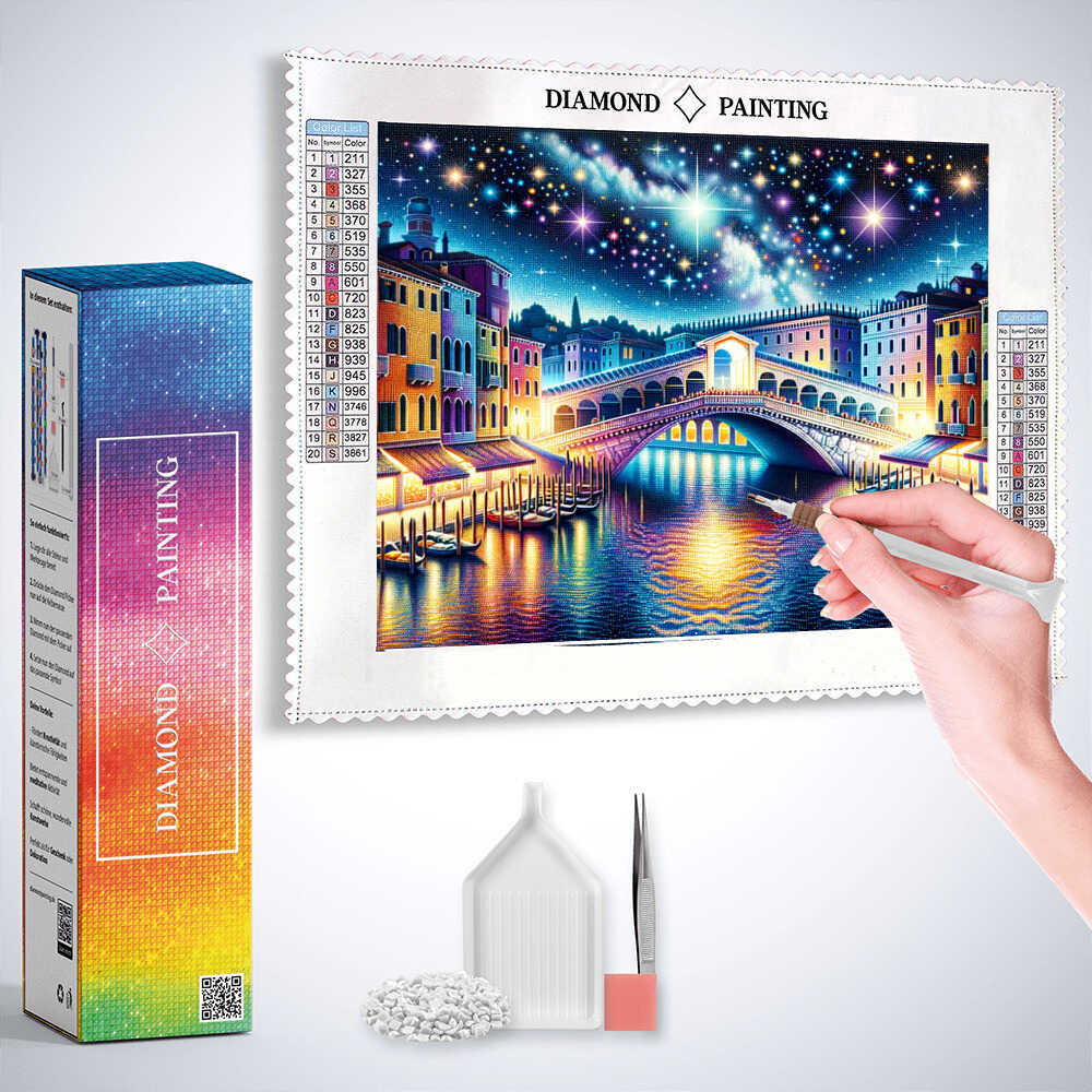 Diamond Painting - Rialtobrücke, Venedig