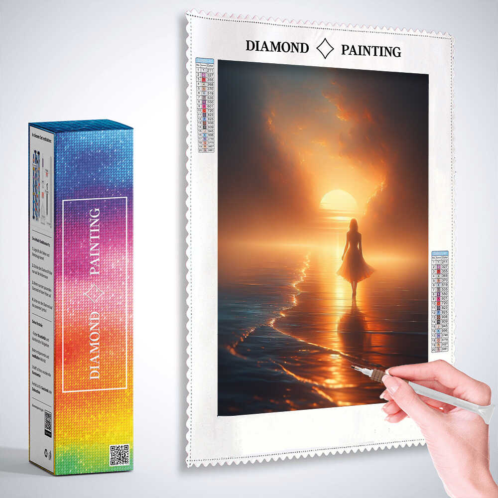 Diamond Painting - Frau am Meer