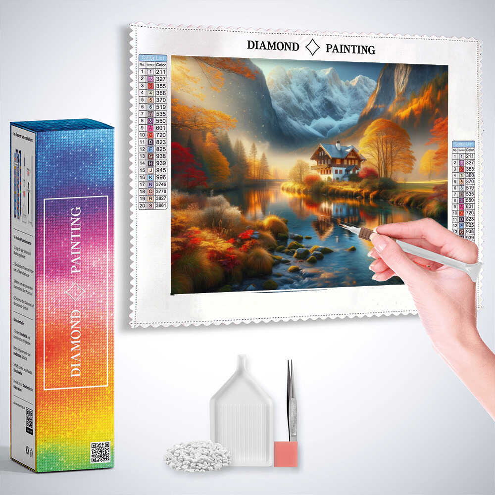 Diamond Painting - Haus am Bergrand