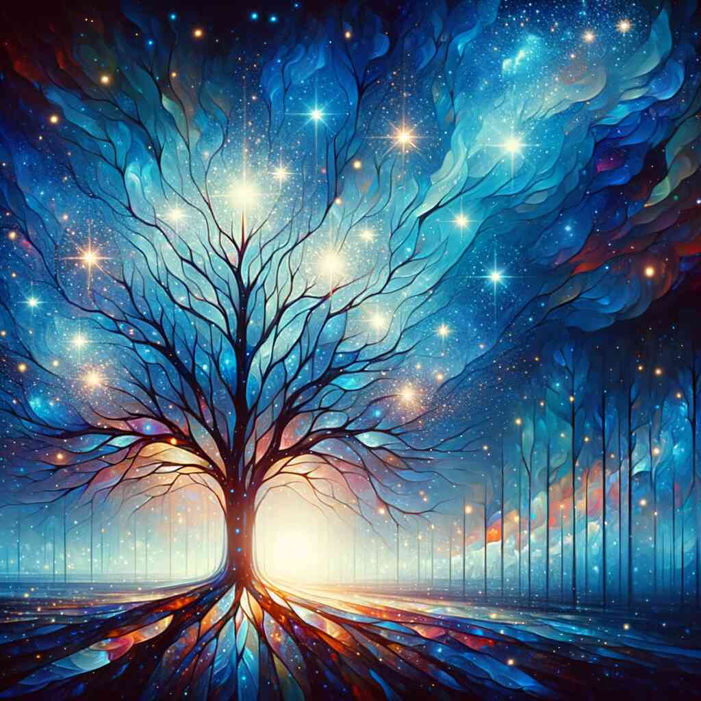 Diamond Painting - Nächtlicher Baumumriss