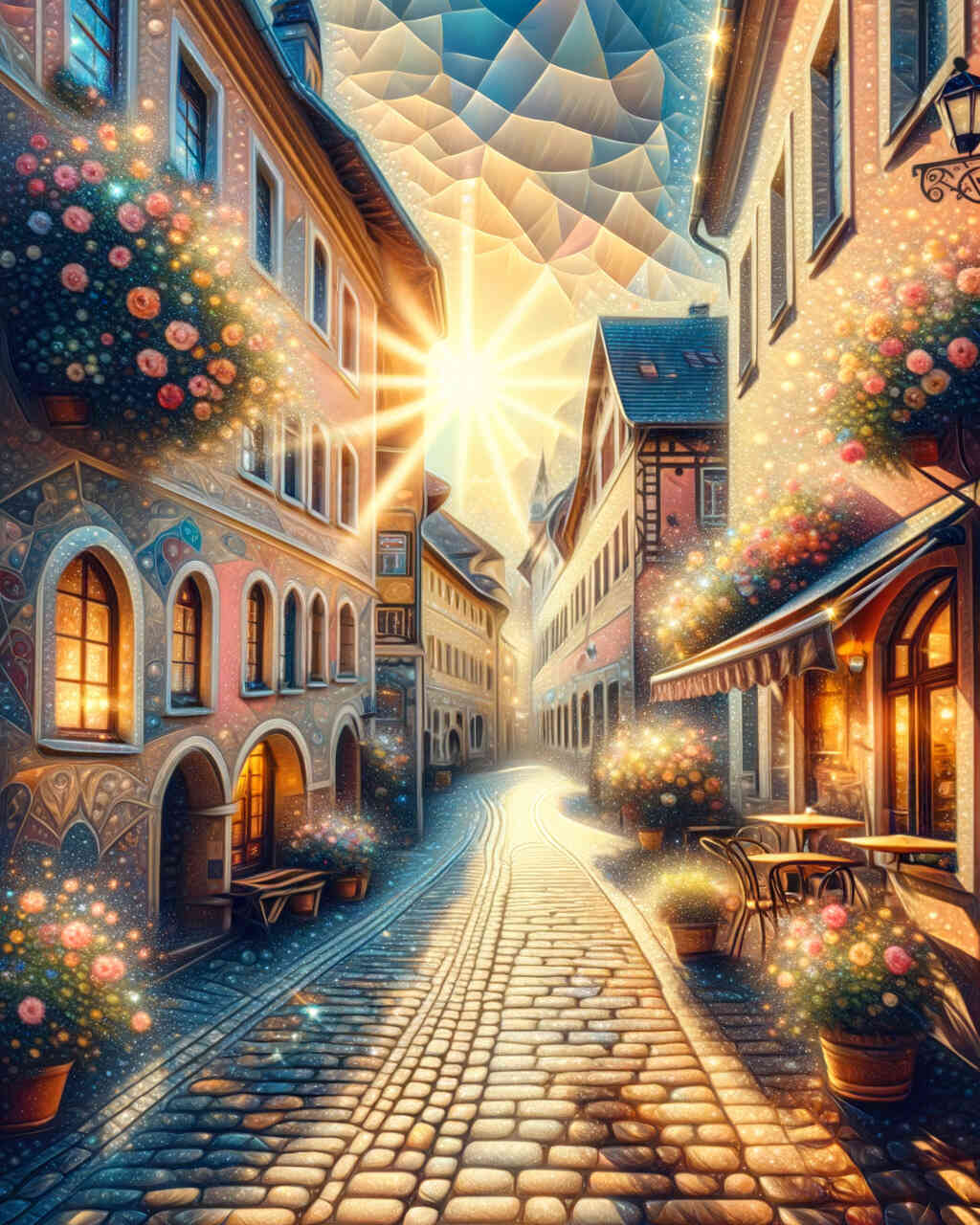 Diamond Painting - Romantische Altstadtstraße