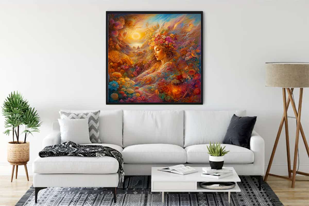 Diamond Painting - Fräulein in der Natur - gedruckt in Ultra-HD - bekannte künstler, Josephine Wall, Neu eingetroffen, Quadratisch