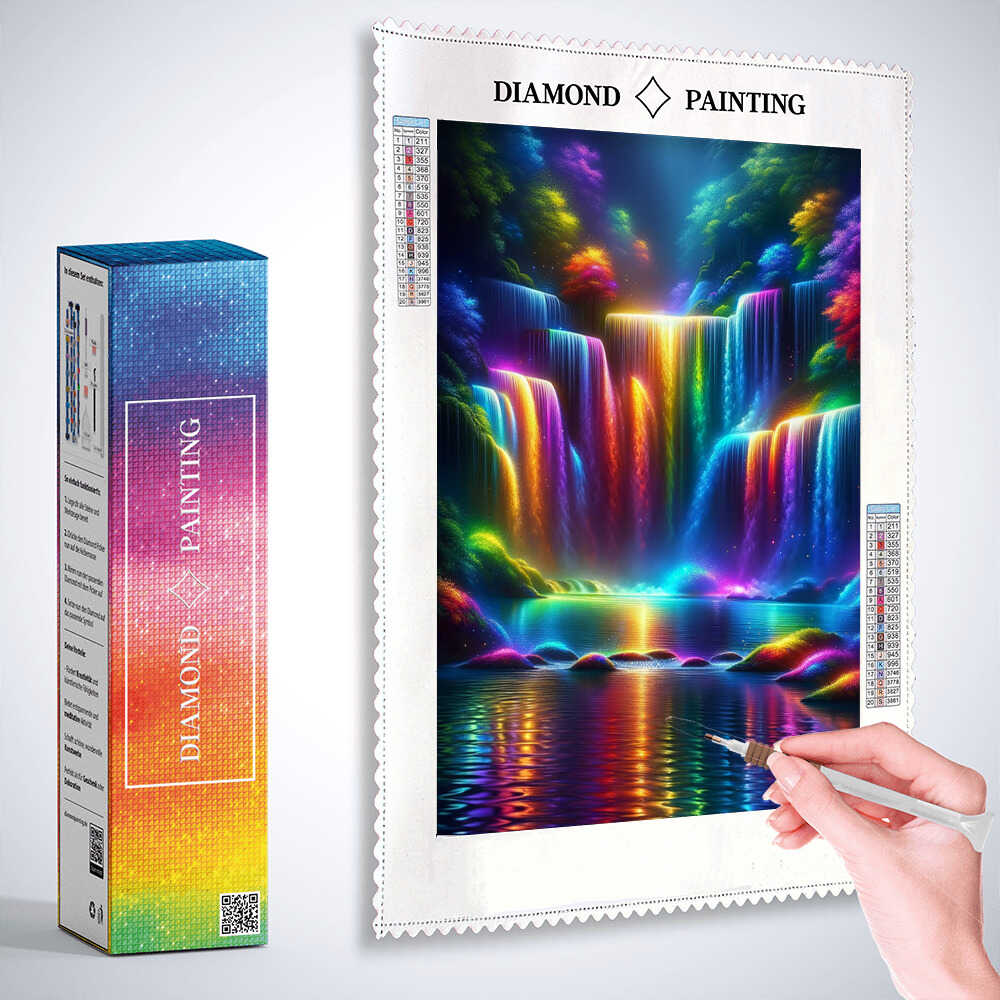 Diamond Painting - Regenbogen Wasserfall